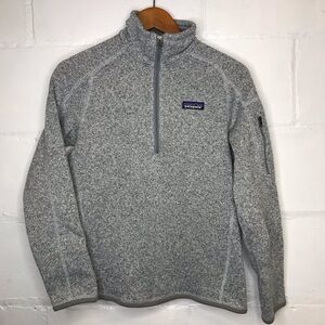Patagonia Women's Small Gray Better Sweater 1/4 Zip Pullover Fleece